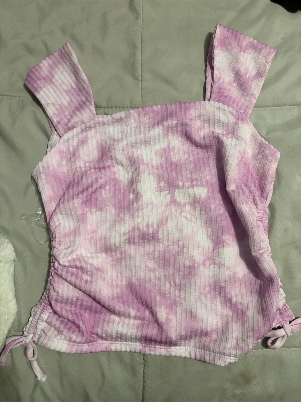 Justice Pink Tie-Dye Ribbed Tank Top
